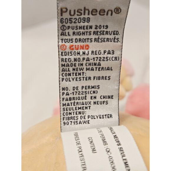 Gund Stuffed Pusheen Cat 13" Strawberry Banana Pusheenosaurus Preowned with Tag - Picture 7 of 8